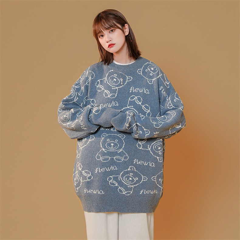 2025秋冬新款男女款中性情侣宽松休闲针织衫毛衣DM189-P40,男装针织衫/毛衣,电商D321-1