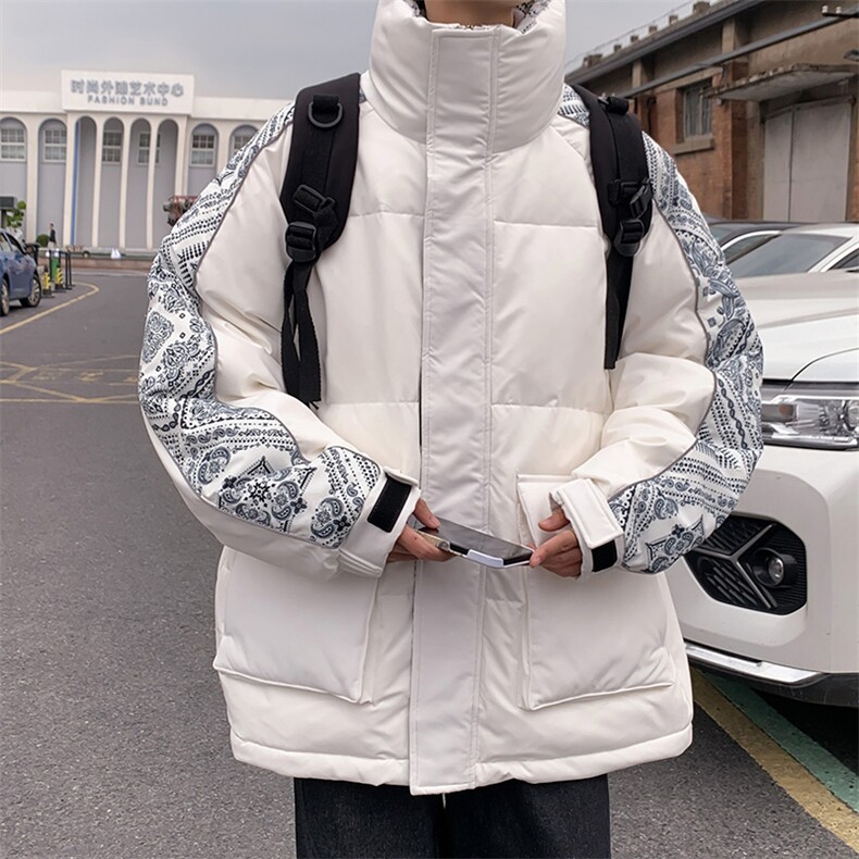 （）卡通工重艺立领潮牌宽松落肩情侣学生鸭绒羽绒服控249,男装羽绒服,星座301D-4(原星座1004-4）