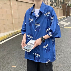 短袖衬衫春款男港风潮流C0008P32，男装衬衫，星座1116-2