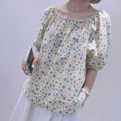 棉布印花小衫，女装，唯她