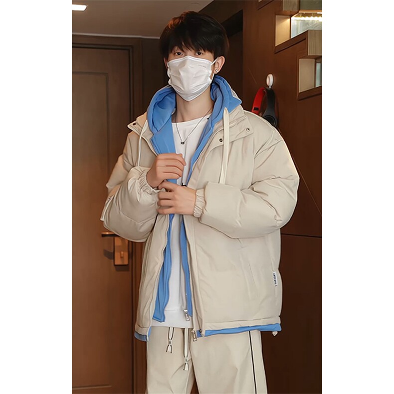 特批P70无差价深度库存10W件防寒保暖假两件连帽棉服外套男M2913,男装棉衣,电商A001-1