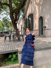 2022夏季新款现货主推款蛋糕连衣裙款号-1821-P115K168，女装连衣裙，浙宝305