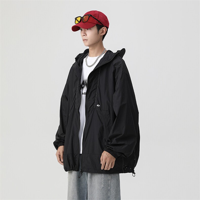 港风大码复古山系户外薄款男女连帽防晒服XZ213-JKFS001-P55控78,男装夹克,星座213