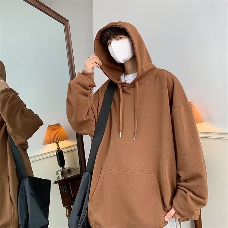 纯色卫衣男潮ins港风潮流连帽YB01P26,男装卫衣,星座1116-2