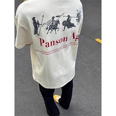 美式潮牌街头小众纯棉重磅t恤短袖男款创意时尚痞帅百搭宽松上衣，男装T恤，四季星座505