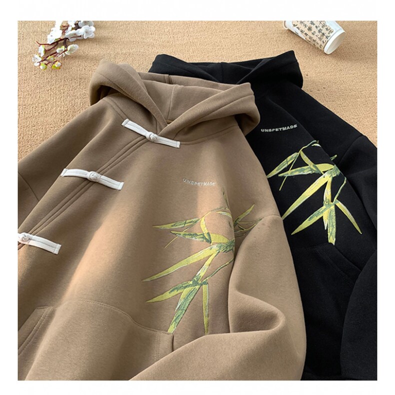 中式风450克秋冬刺绣重磅连帽卫衣P60-控88,加绒P65-控98,男装卫衣,电商D309