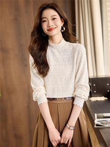 2025年秋冬季重工百搭上衣时尚气质温柔淑女衬衫女士图片