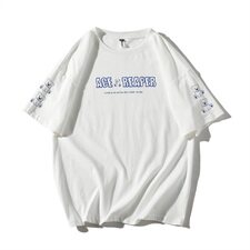 【】A003-HT1179-P25夏装新款可爱熊印花男士短袖T恤女模1，男装T恤，电商A003