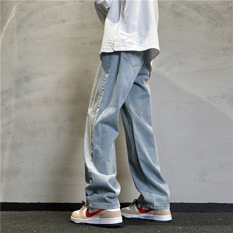 k1086-p55-控78S-3XL现货折皱宽松cleanfit牛仔裤,男装牛仔裤,星座116