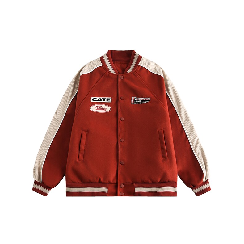 2025春款拼色绣标双面呢棒球服外套--5360,男装夹克,电商S012（CATTEE）