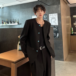 秋季新款设计师款绿松石纽扣小香风夹克外套A210A-JK03-P115图片