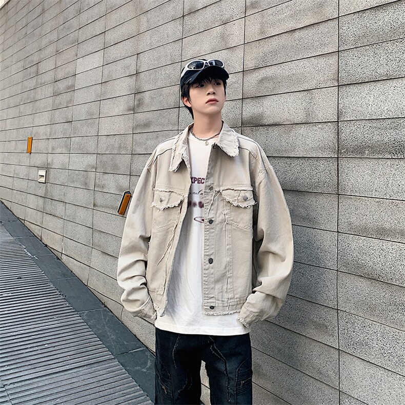 秋款男牛仔夹克衫流苏休闲外套JK3337P68,男装夹克,星座1013-1