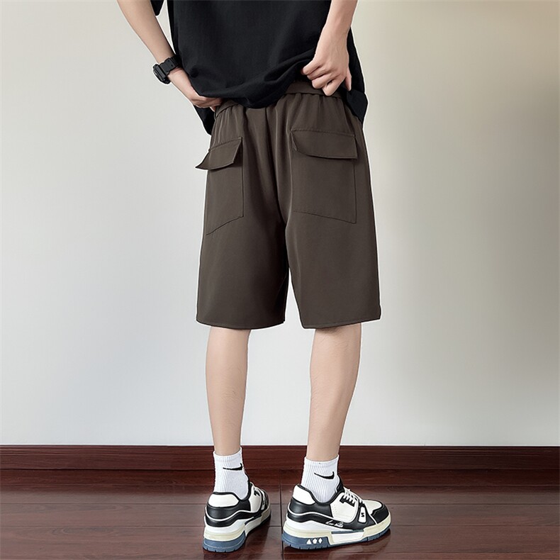 夏季薄款冰丝直筒短裤男士新款潮牌运动宽松休闲五分裤,男装牛仔裤,星座410-6（原星座1304-1）