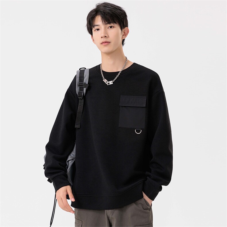 秋季大码男士M-8XL时尚休闲圆领拼接卫衣男,男装卫衣,星座209