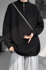 8XL-M特大码毛衫美式宽松时髦拉链立领开衫针织毛衣男MY1209P65，男装针织衫/毛衣，电商D206-1