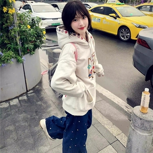 刺绣外套男女春秋冬季加绒加厚新款情侣套头卫衣WY8115 P60-65图片