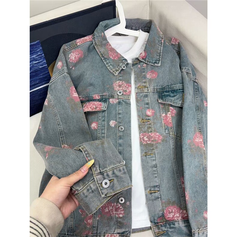 B221美式高街暗黑小众重工艺印花牛仔外套SY2537-特P70控118,男装工装外套,电商B221