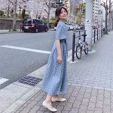 已出货波点连衣裙8605-A16，女装连衣裙，浙宝225
