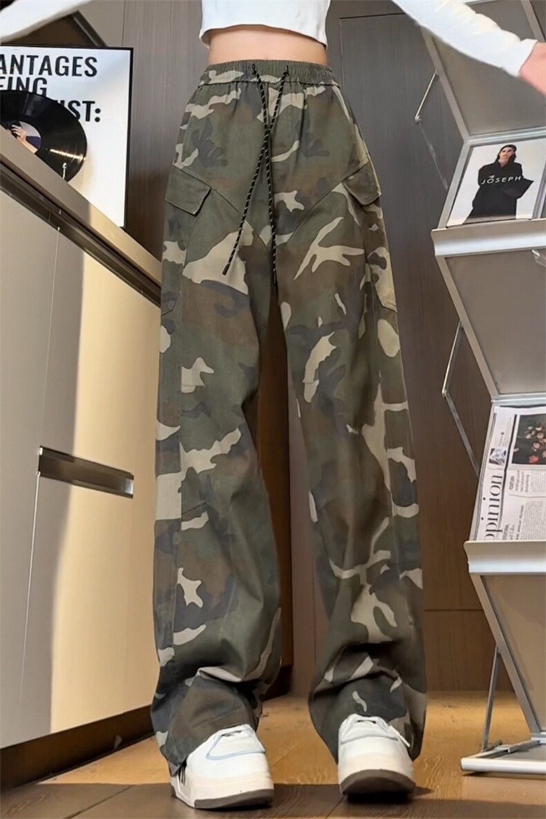 美式迷彩工装裤高街牛仔裤宽松直筒vibe微喇叭裤504-K855-P65控89,男装牛仔裤,星座504