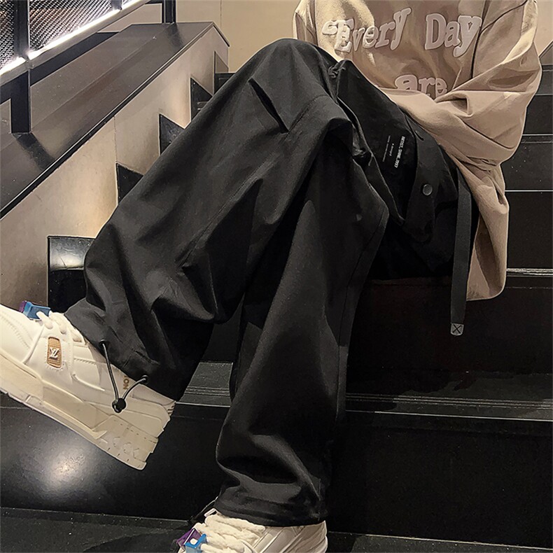 24春款港风工装裤休闲裤束脚裤男KP208 P55图片