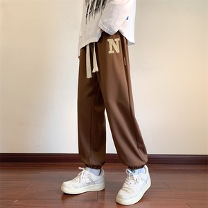 港风休闲裤男宽松拖地束脚裤卫裤KP722 P40图片