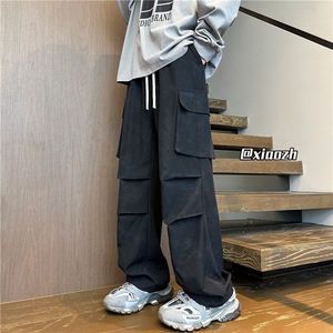 XZ616 秋季重磅多口袋双褶垂感扎染水洗脏脏裤 TY1045 特P40控78图片