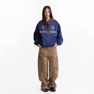 MADEEXTREME美式复古街头高级感哈灵顿夹克秋季刺绣外套潮牌男女图片