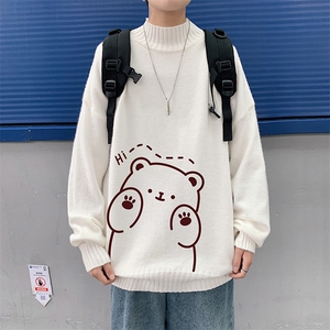 M18236-P45 加绒款-P65半高领毛衣男士大码针织衫男毛线衣男图片