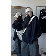 现货高品质抖音直播开衫毛衣慵懒风针织衫宽松外套W55-P55，男装针织衫/毛衣，星座1212