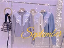 现货高级感拼水貂绣花开衫，其它，CHERRY·印