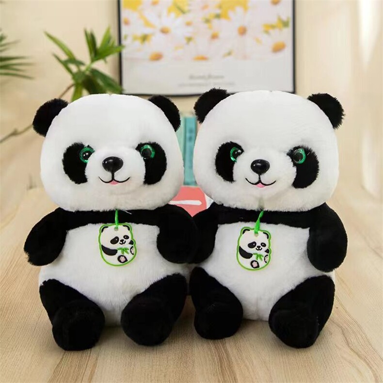 吊牌熊猫（精品款），盛润毛绒玩具