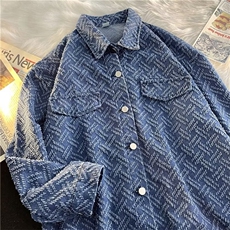 牛仔外套男韩版潮流高街帅气2023春秋新款ins宽松夹克W4621-P61，男装大码男装，星座412-2