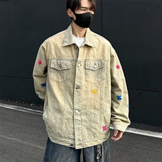 F660P80做旧牛仔外套男女款秋季新款宽松街头潮牌开衫上衣，男装夹克，星座512-6