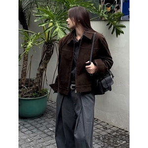 外套男新款美式高街痞帅廓形宽松工装夹克潮男513AJK2586P60图片