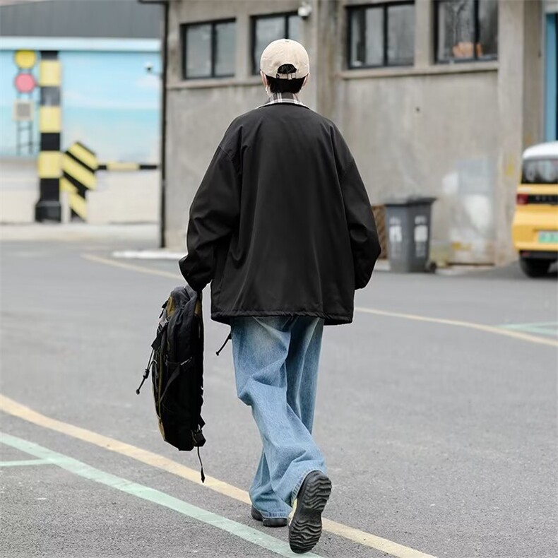青春流行日系翻领夹克慵懒长袖简约Z321P65,男装夹克,星座1116-2