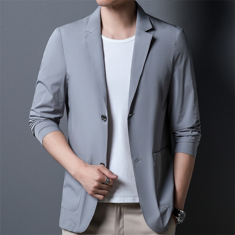BWA2680钱塘2020-2男士夏秋季西服时尚休闲纯色防晒衣量大价优P95,男装西服,钱塘207-2