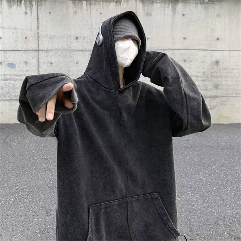 水洗做旧卫衣男秋季韩版潮牌美式复古上衣宽松连帽外套WY31P55,男装卫衣,星座1116-2