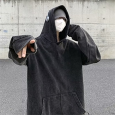 水洗做旧卫衣男秋季韩版潮牌美式复古上衣宽松连帽外套WY31P55，男装卫衣，星座1116-2