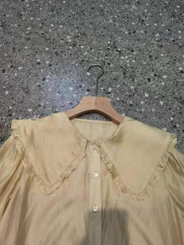 2021年秋季新品法式娃娃领长袖衬衫，女装衬衫，L·H·X