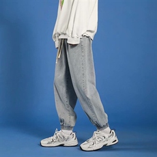 大货束脚牛仔裤男小脚宽松潮流ins港风百搭哈伦休闲裤子8892-p35，男装牛仔裤，星座1008-2