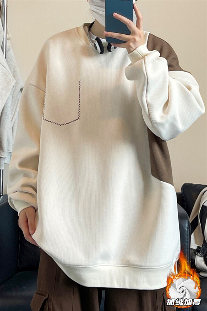 2024HW24653加绒女模自拍真超绒圆领卫衣M-5XHW24905-特P40,男装卫衣,电商A022