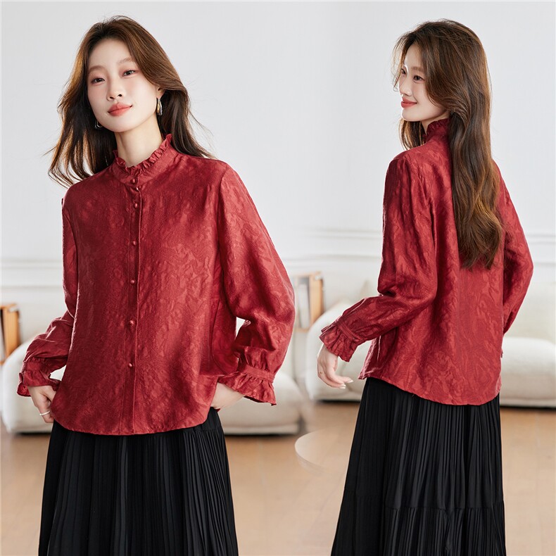 2026春装新款休闲时尚小衫，女装衬衫，鑫鑫格