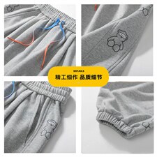 日系2024秋冬款个性卡通印花束脚运动休闲潮牌卫裤8803-P50控69，男装休闲裤，星座914-3