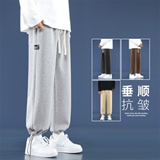 束脚卫裤美式潮牌春秋季宽松长裤子运动休闲裤WK06-1特批26，男装休闲裤，星座718-1