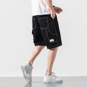 大码宽松休闲裤工装裤纯棉直筒裤短裤A014-DK919-P40控58图片