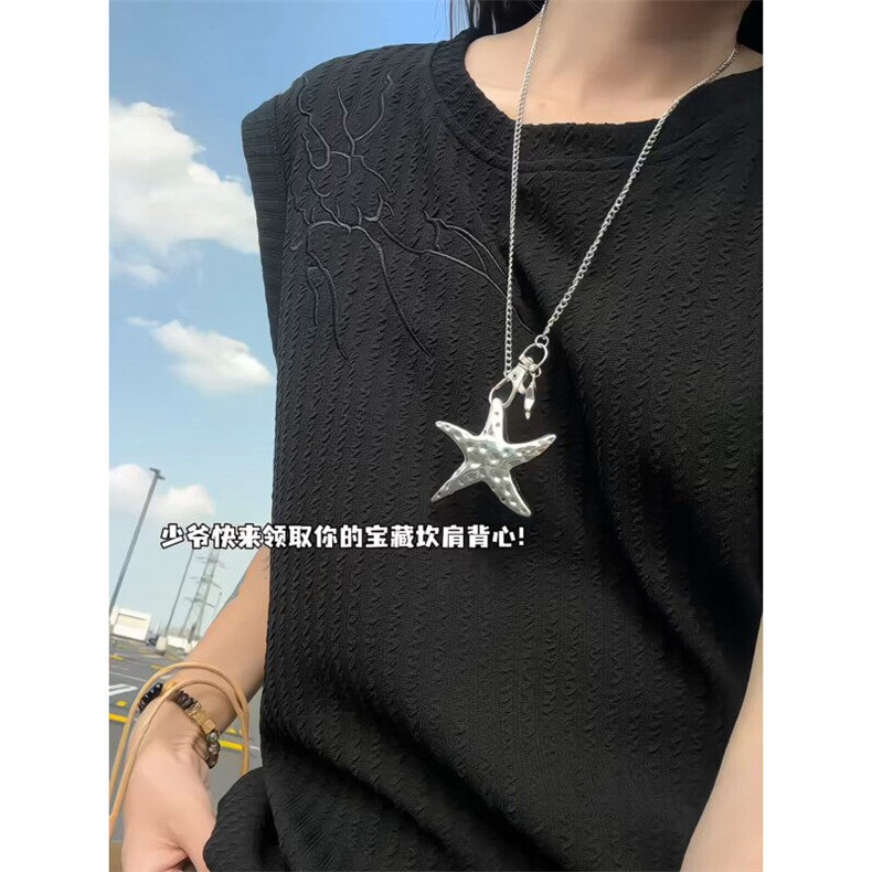 XZ809A/FFF02/特P24/控48美式V领坎肩万针绣花背心T恤，男装背心/马甲，星座809A(原222-1)