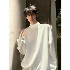cleanfit黑色半高领德绒可外穿打底T23XW99369常规特P12加绒特P17，男装T恤，电商A042