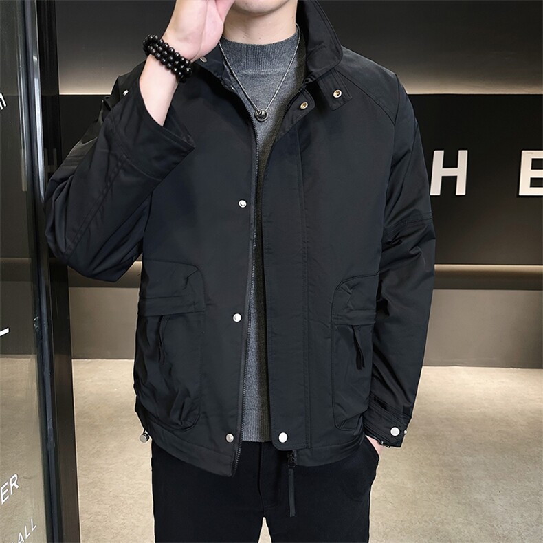 2024店主风立领休闲加棉加厚保暖夹克棉服外套男18866-P150,男装夹克,电商A413
