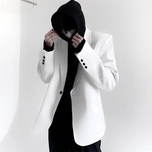 春秋小众西装外套男生高级感垂感休闲垫肩西服上衣 JKXX01图片