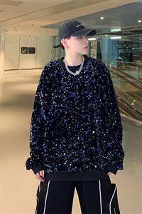 【2025秋冬】酒吧驻唱歌手个性团队夜店夜场演出卫衣 H1120 P75图片